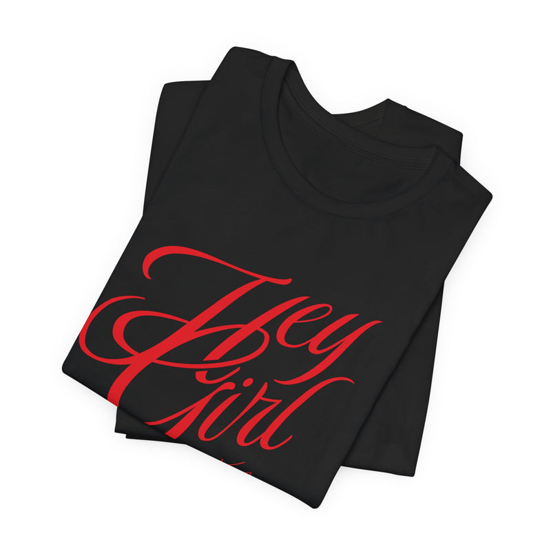 HEY GIRL Retro Script Blue/Black Men's Tee