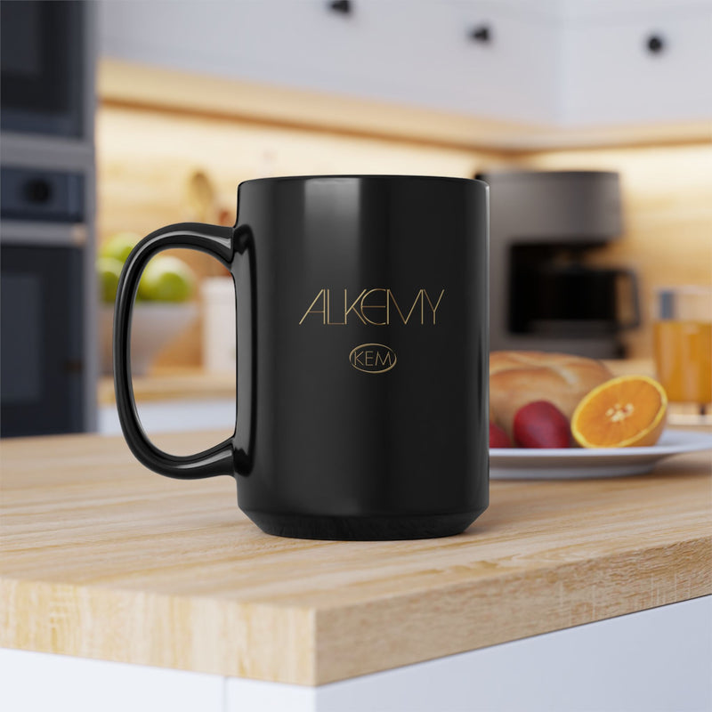ALKEMY Black Mug — Calm Conversation Coffee Cup