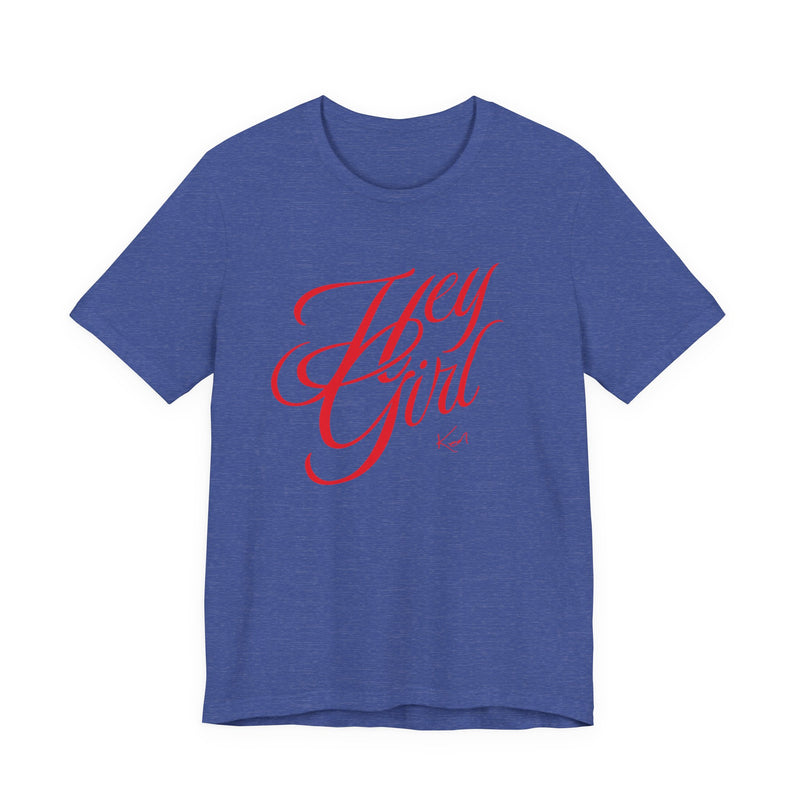 HEY GIRL Retro Script Blue/Black Men's Tee