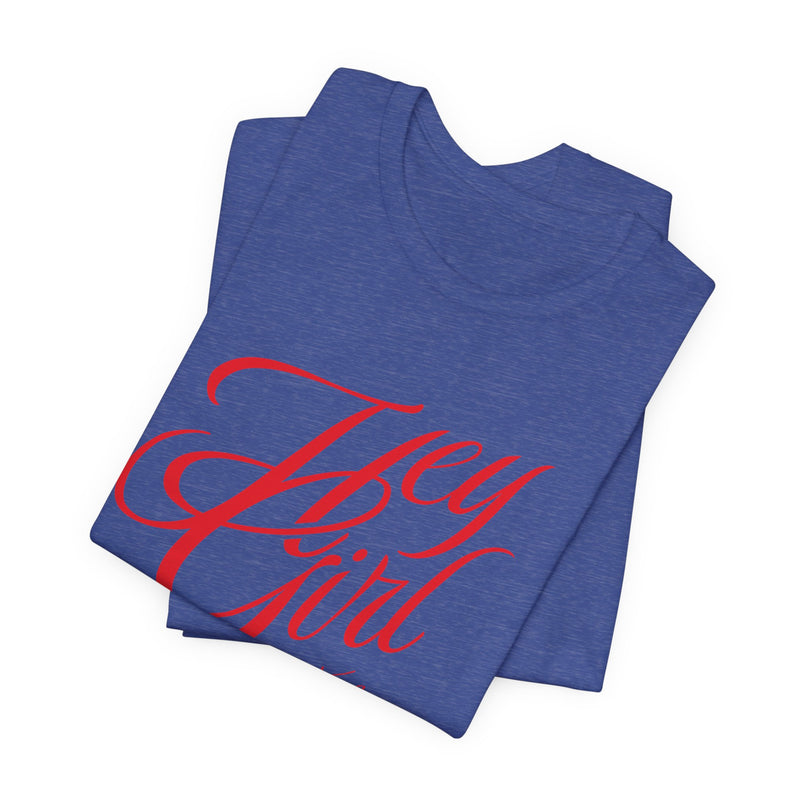 HEY GIRL Retro Script Blue/Black Men's Tee