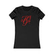 HEY GIRL Retro Script Black/Blue Women's Tee