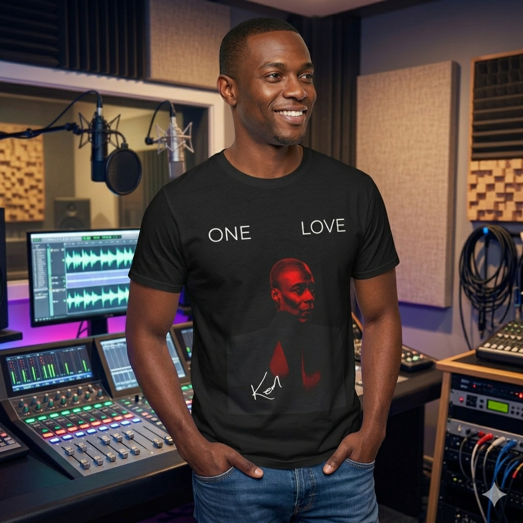 ONE LOVE Red Noir Portrait Men's Tee