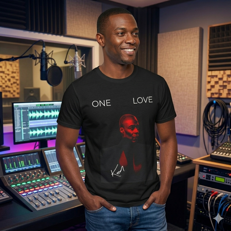 ONE LOVE Red Noir Portrait Men's Tee