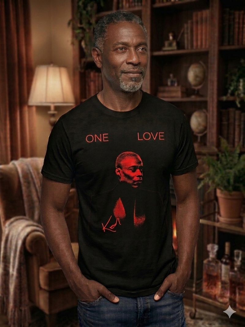 ONE LOVE Red Portrait Men's Tee