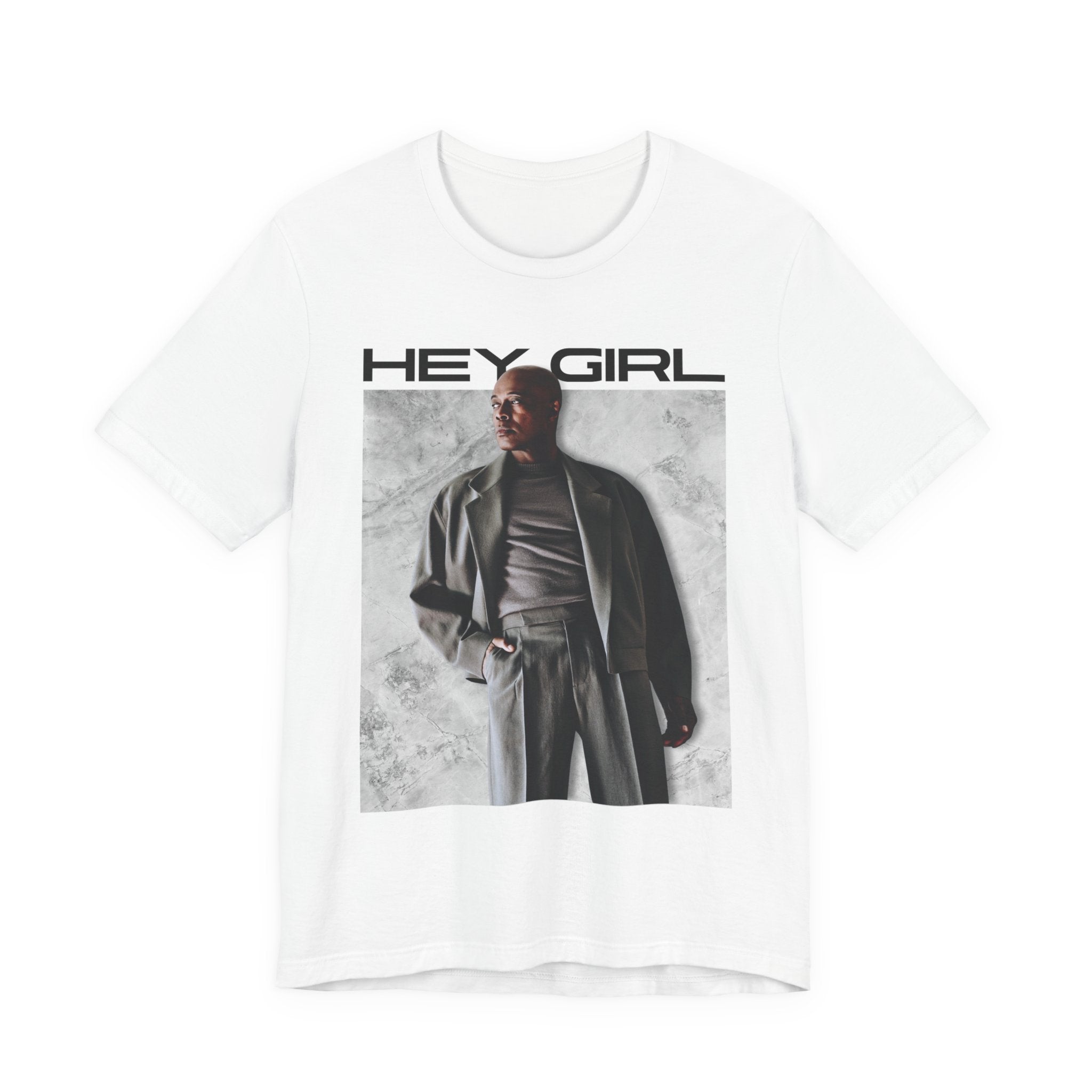 HEY GIRL Portrait Men's Tee White – MusicByKEM.com