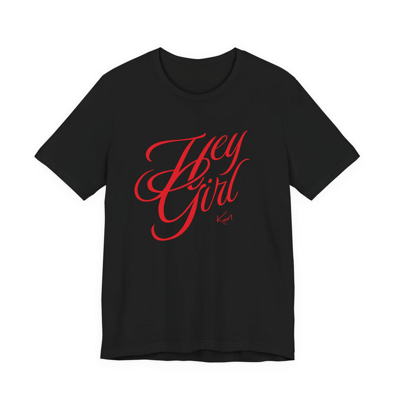 HEY GIRL Retro Script Blue/Black Men's Tee