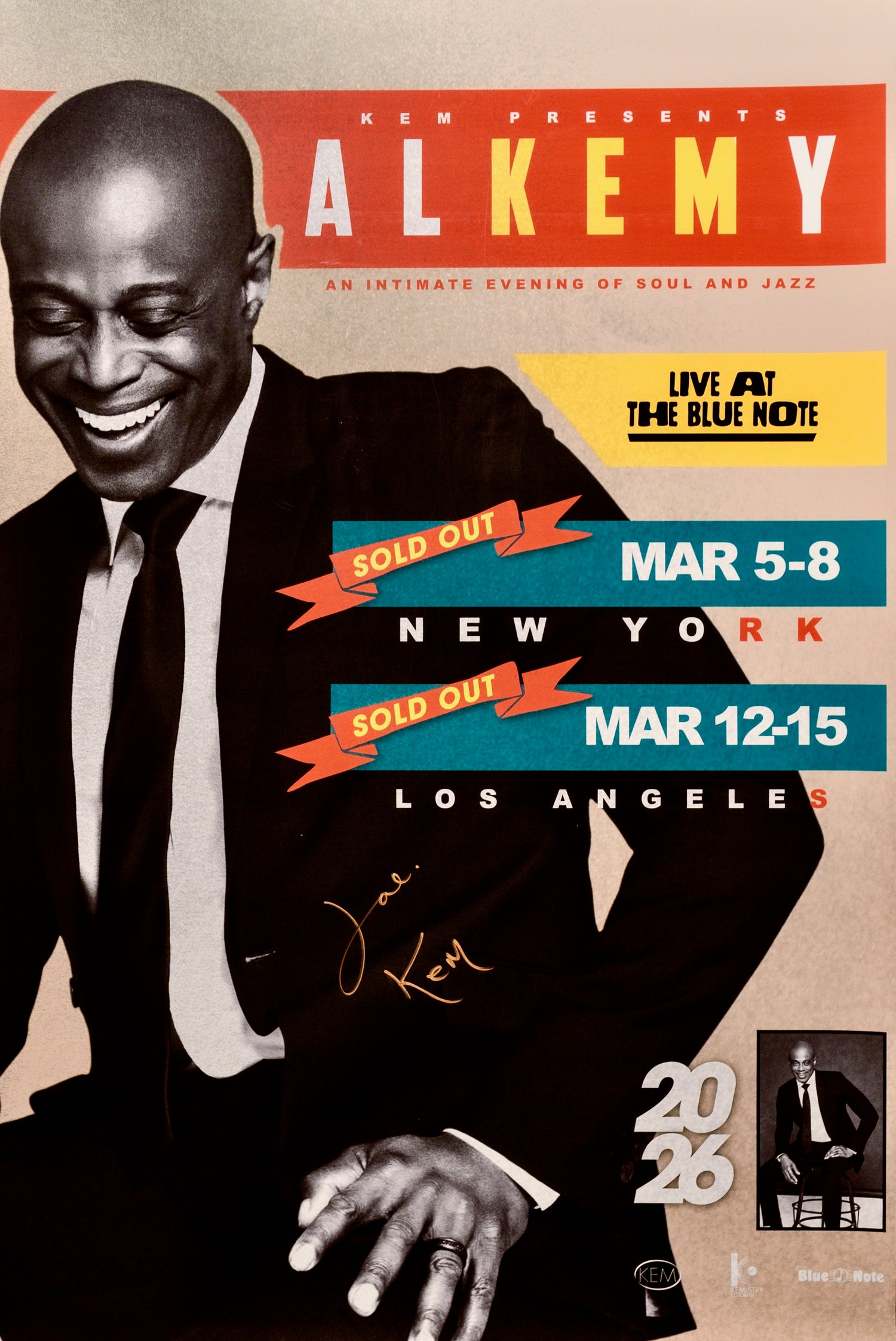 KEM Signed Limited Edition ALKEMY Live at the Blue Note Poster